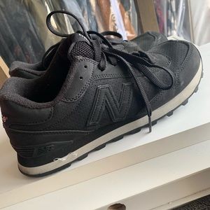 Black and grey new balance sneakers